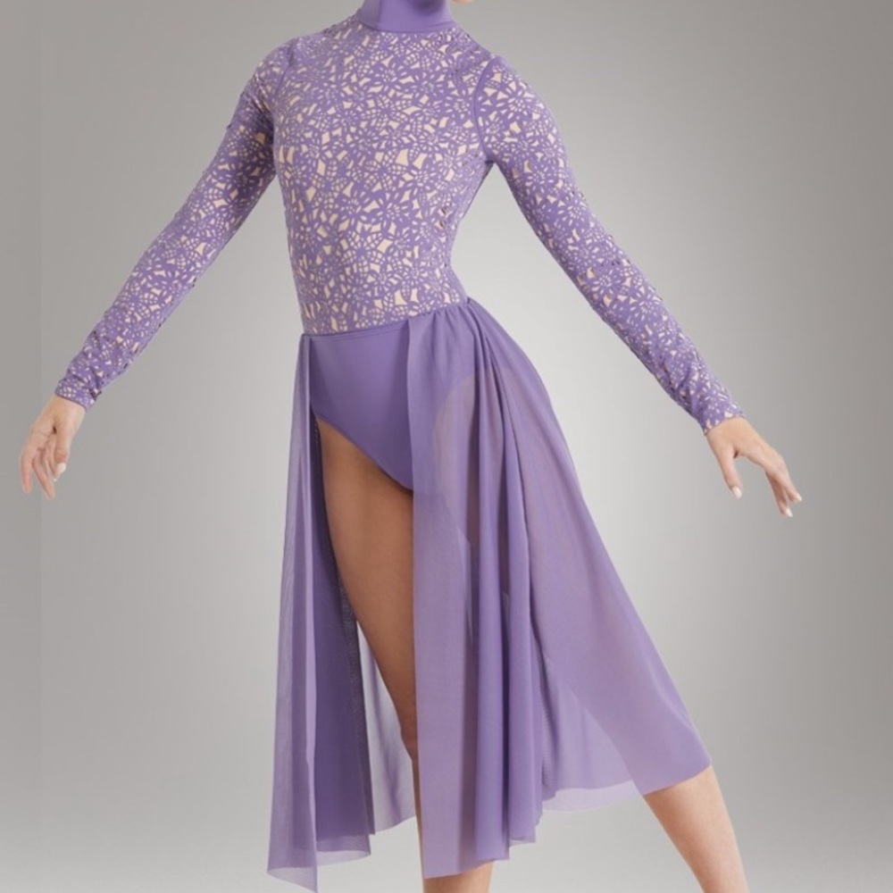 Purple lyrical style dance costume from Weissman.